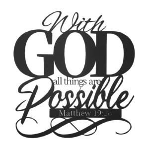 Matthew 19:26 (W38 x H40) cm